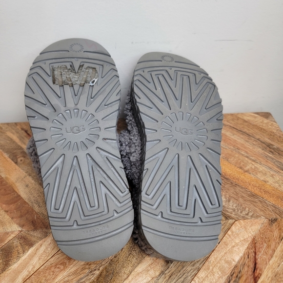 Grey Ugg Oh Fluffita Sandals Platform - Picture 8 of 9